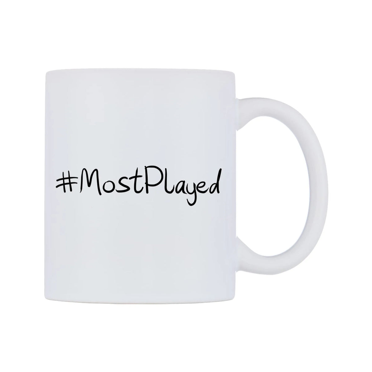 MostPlayed Mug — mug, left side, on a white background