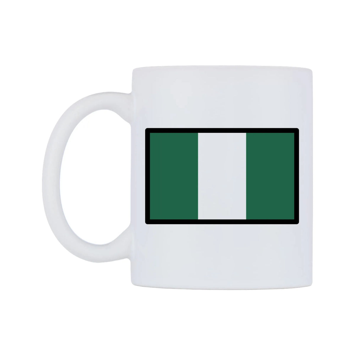 Nigeria Flag Emoji Mug — mug, right side, on a white background