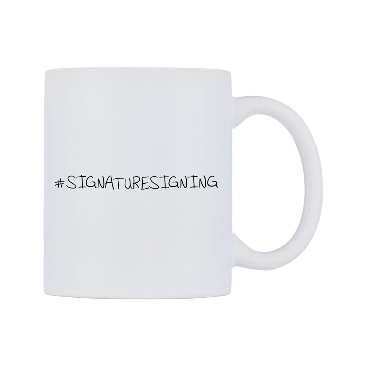 SIGNATURESIGNING Mug — mug, left side, on a white background