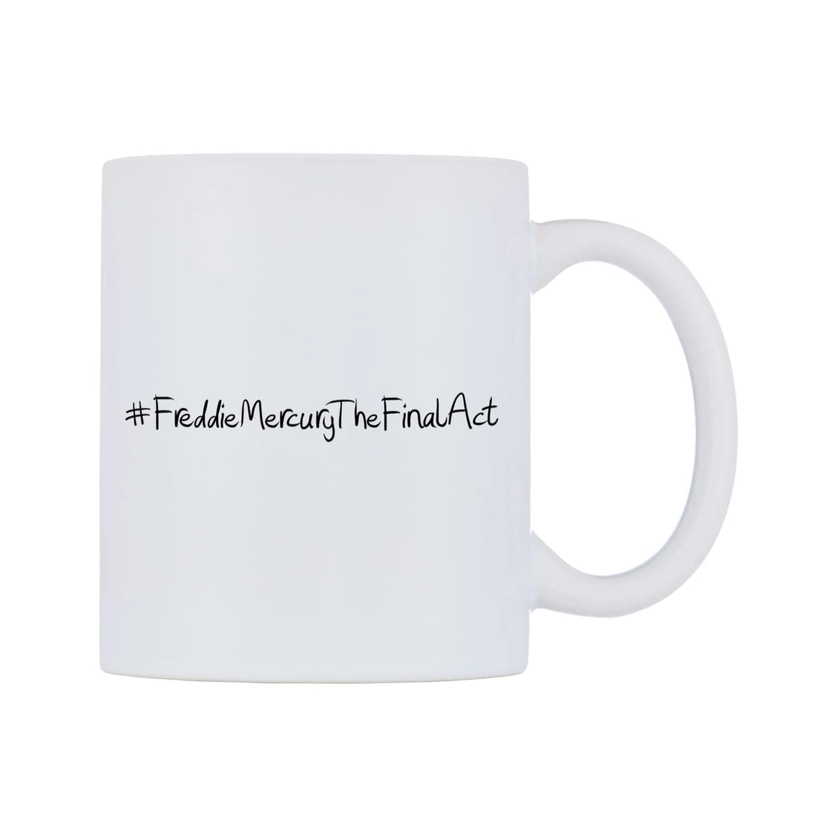 FreddieMercuryTheFinalAct Mug — mug, left side, on a white background
