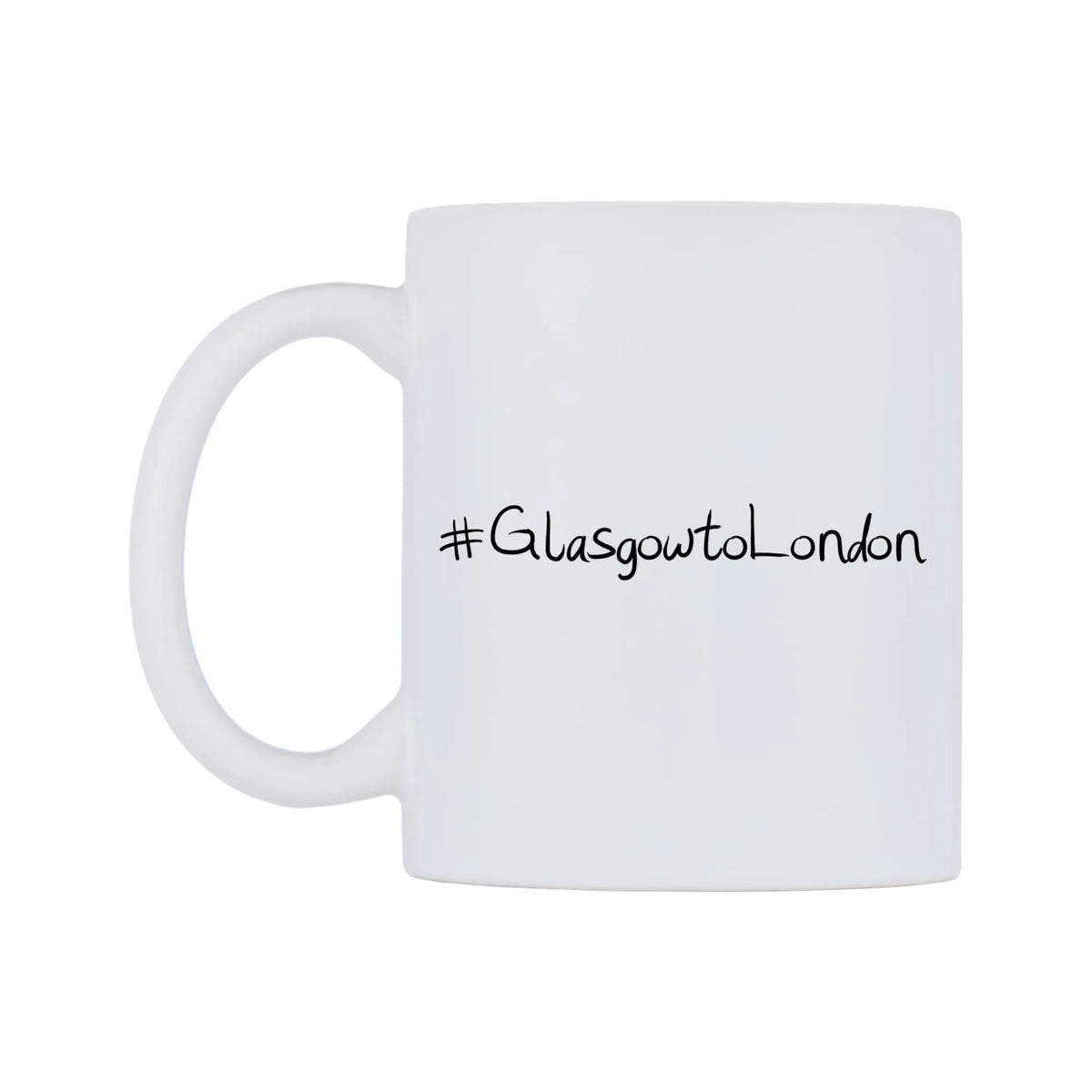 GlasgowtoLondon Mug — mug, right side, on a white background