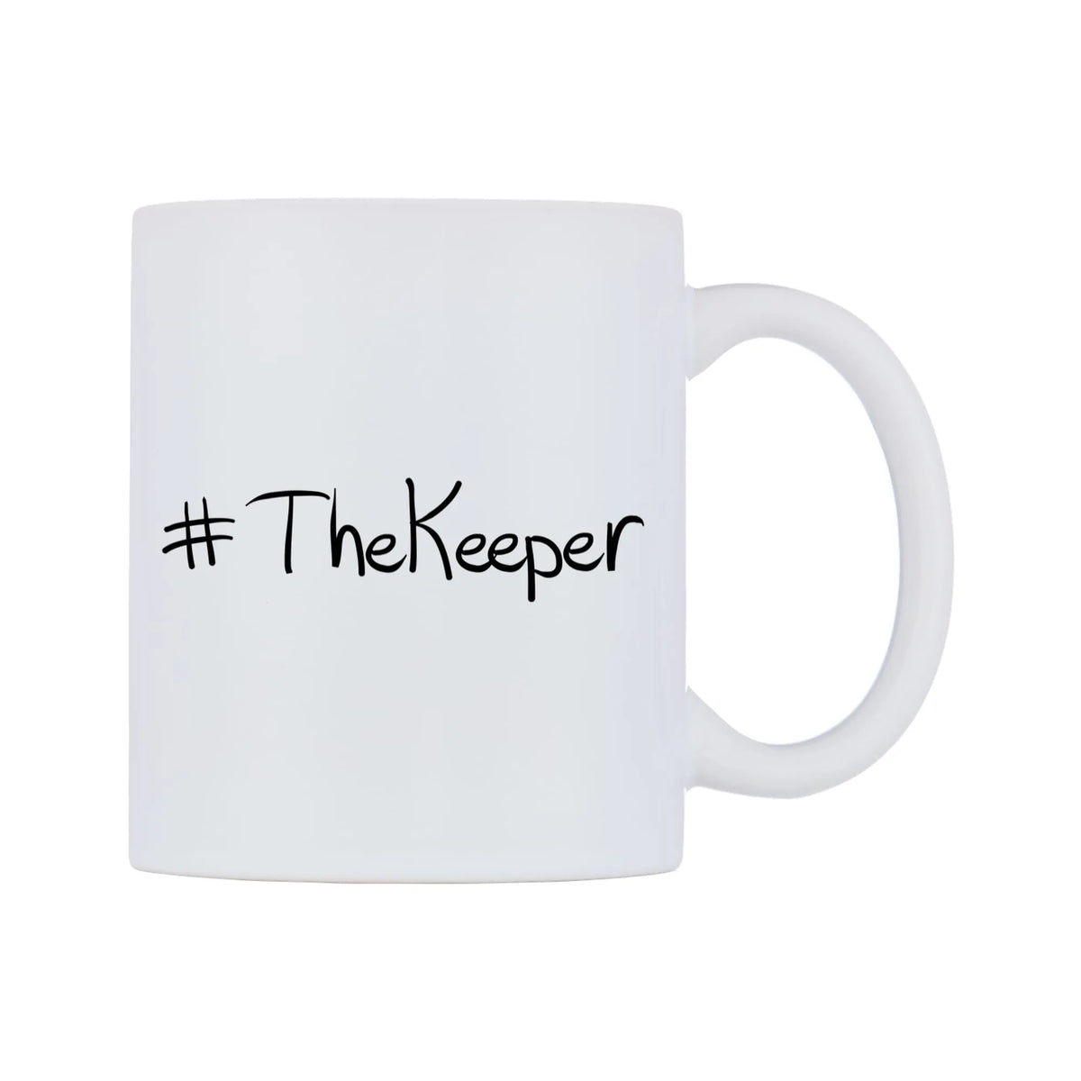 TheKeeper Mug — mug, left side, on a white background