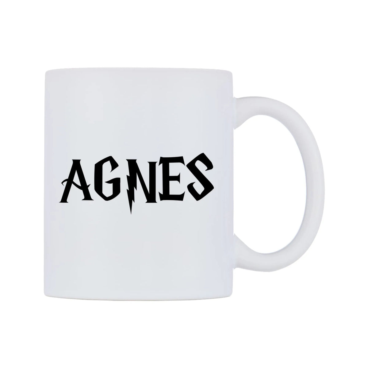 Agnes - Wizard Themed Mug — white 11oz gloss mug, left side, on a white background