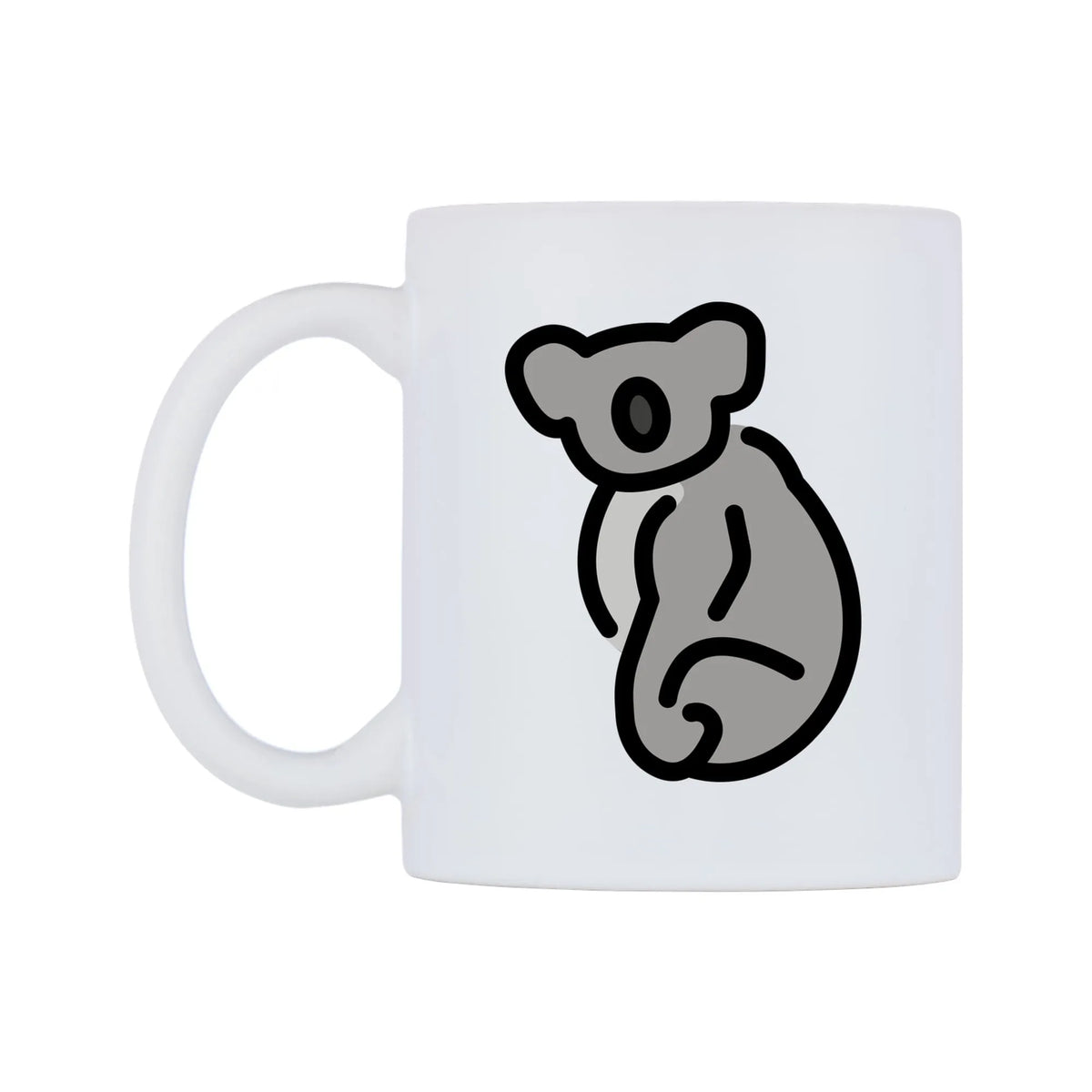 Koala Emoji Mug — mug, right side, on a white background