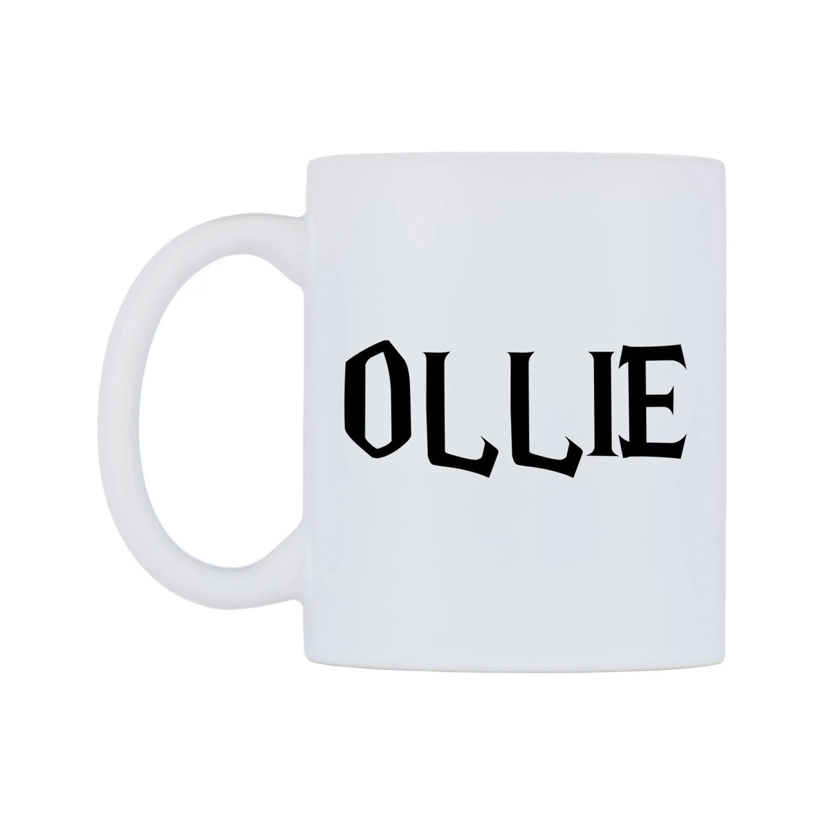 Ollie - Wizard Themed Mug — white 11oz gloss mug, right side, on a white background