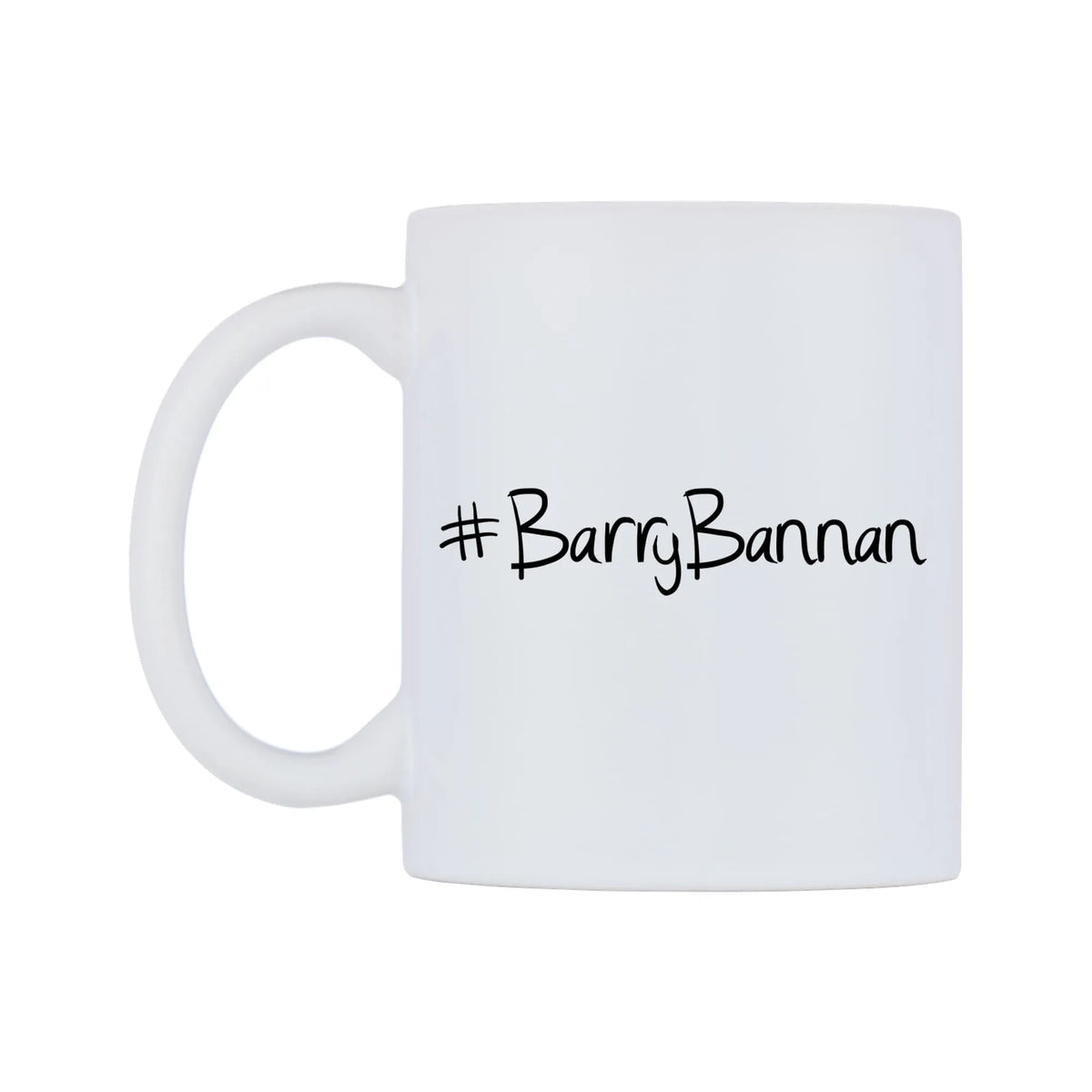BarryBannan Mug — mug, right side, on a white background