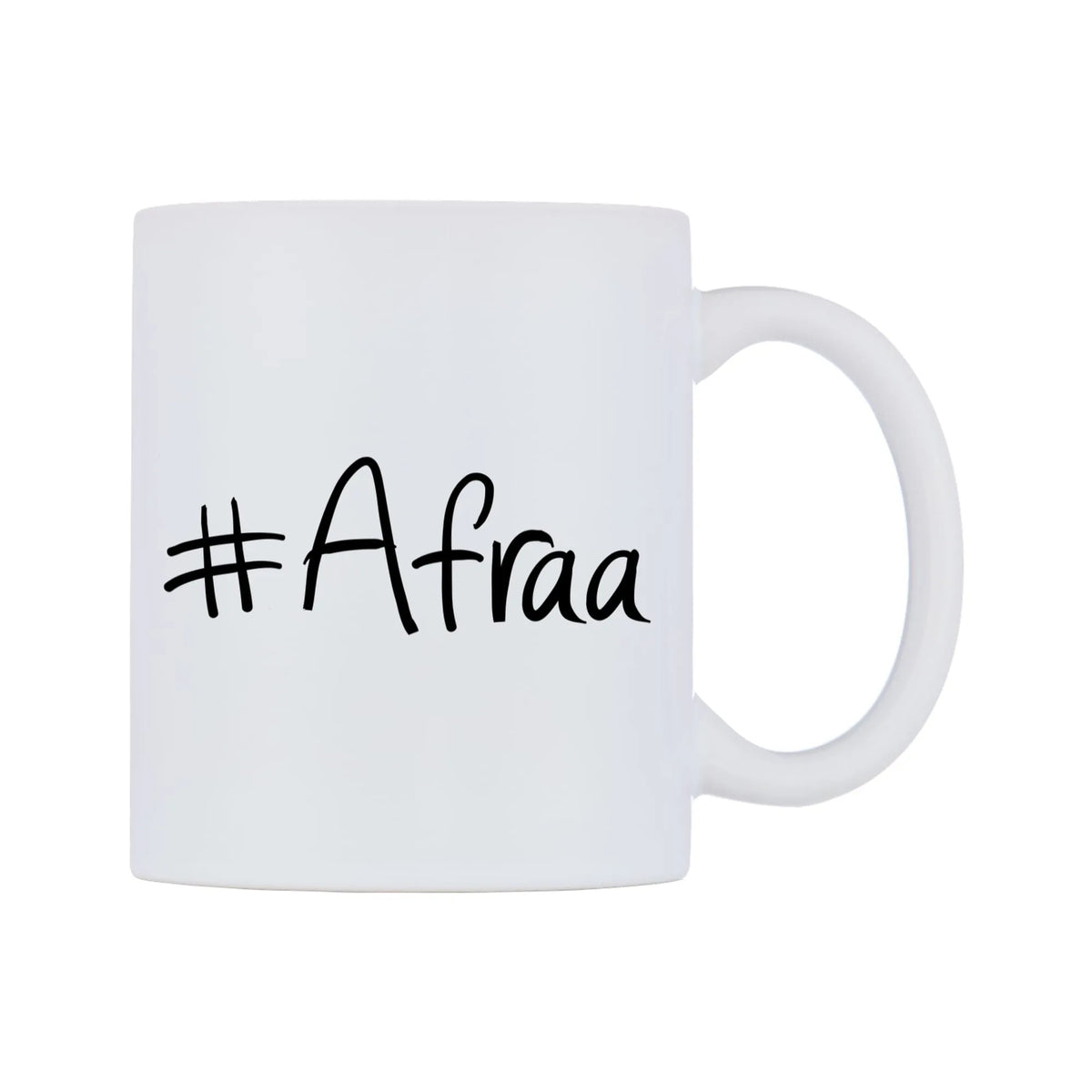 Afraa Mug — mug, left side, on a white background