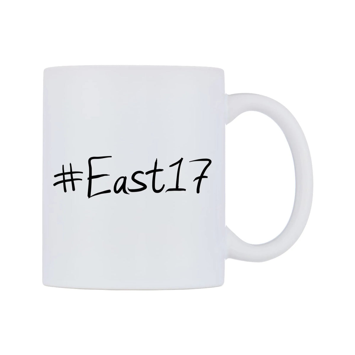 East17 Mug — mug, left side, on a white background
