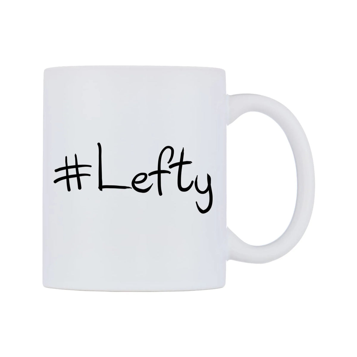 Lefty Mug — mug, left side, on a white background