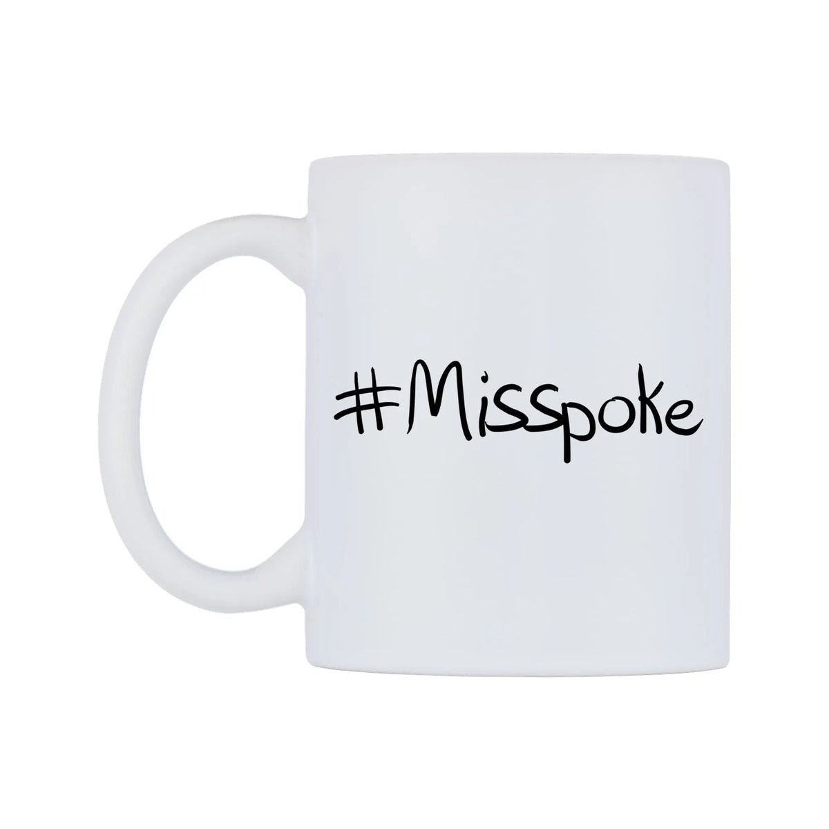 Misspoke Mug — mug, right side, on a white background