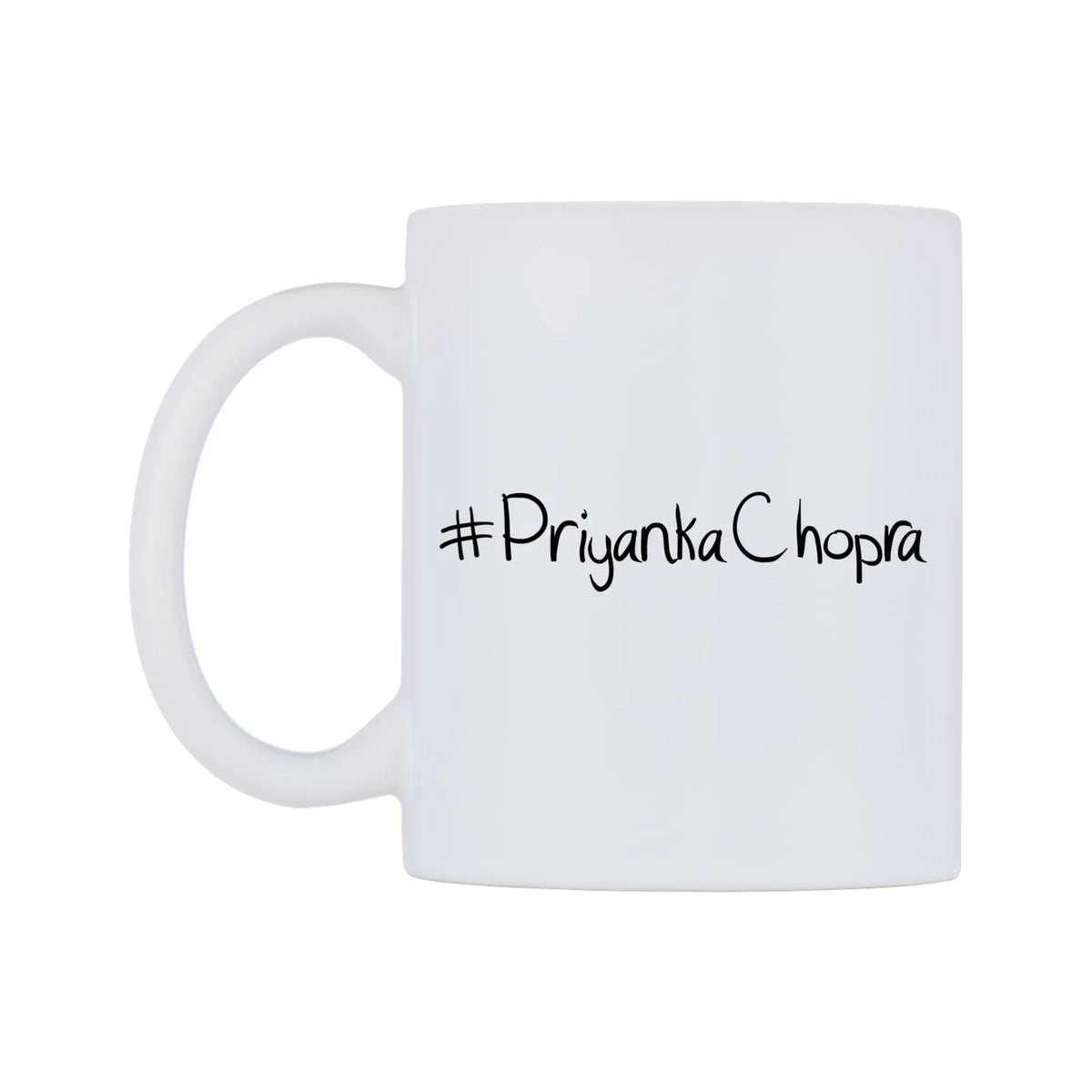 PriyankaChopra Mug — mug, right side, on a white background
