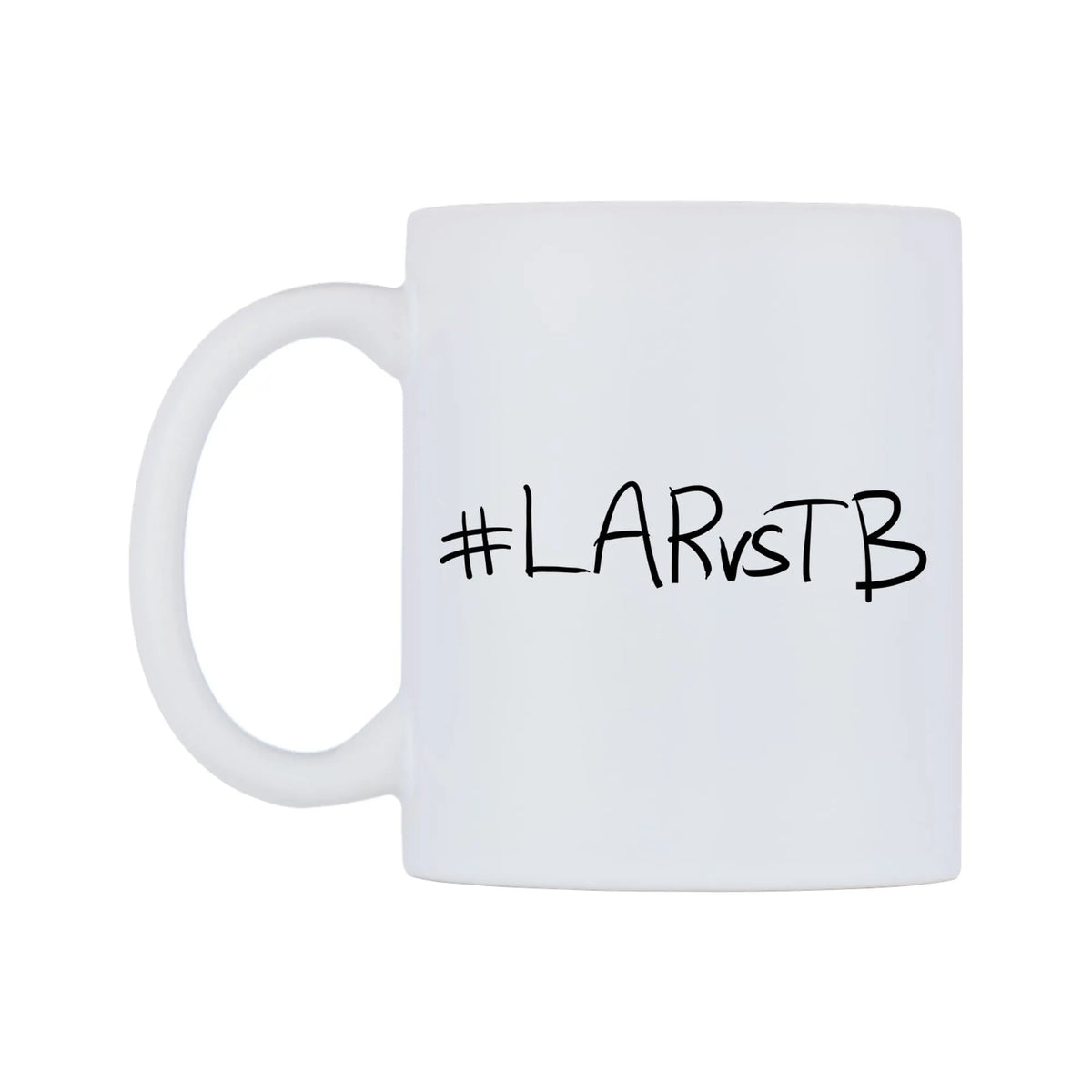 LARvsTB Mug — mug, right side, on a white background