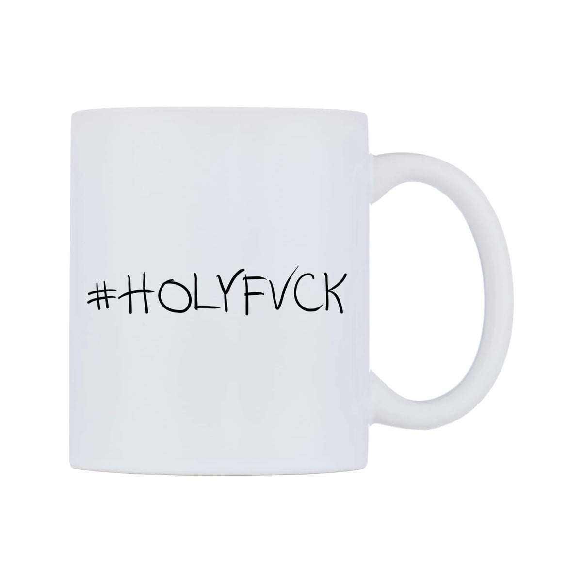 HOLYFVCK Mug — mug, left side, on a white background