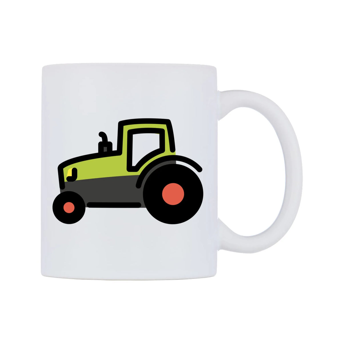 Tractor Emoji Mug — mug, left side, on a white background