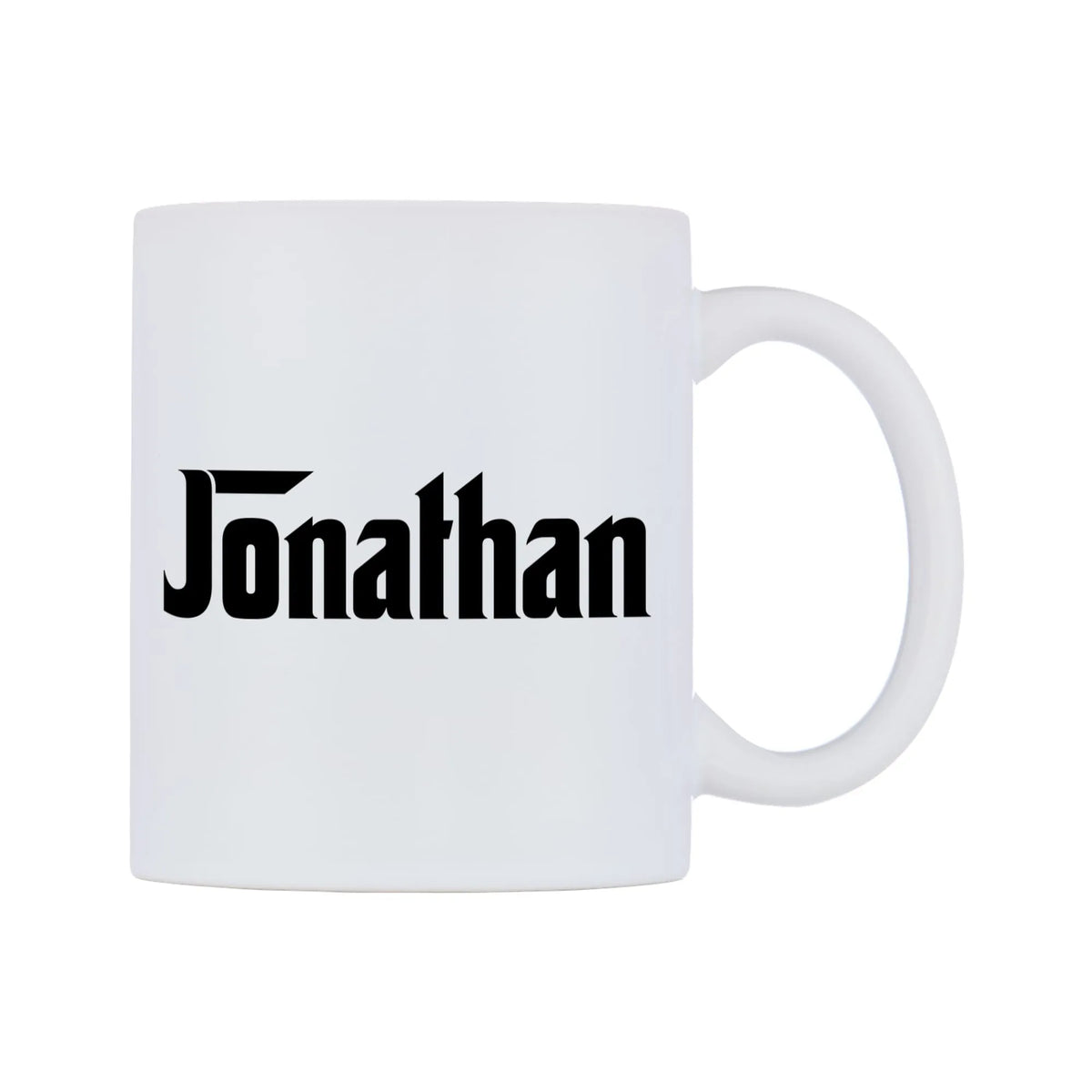 Jonathan - Godfather Themed Mug — mug, left side, on a white background