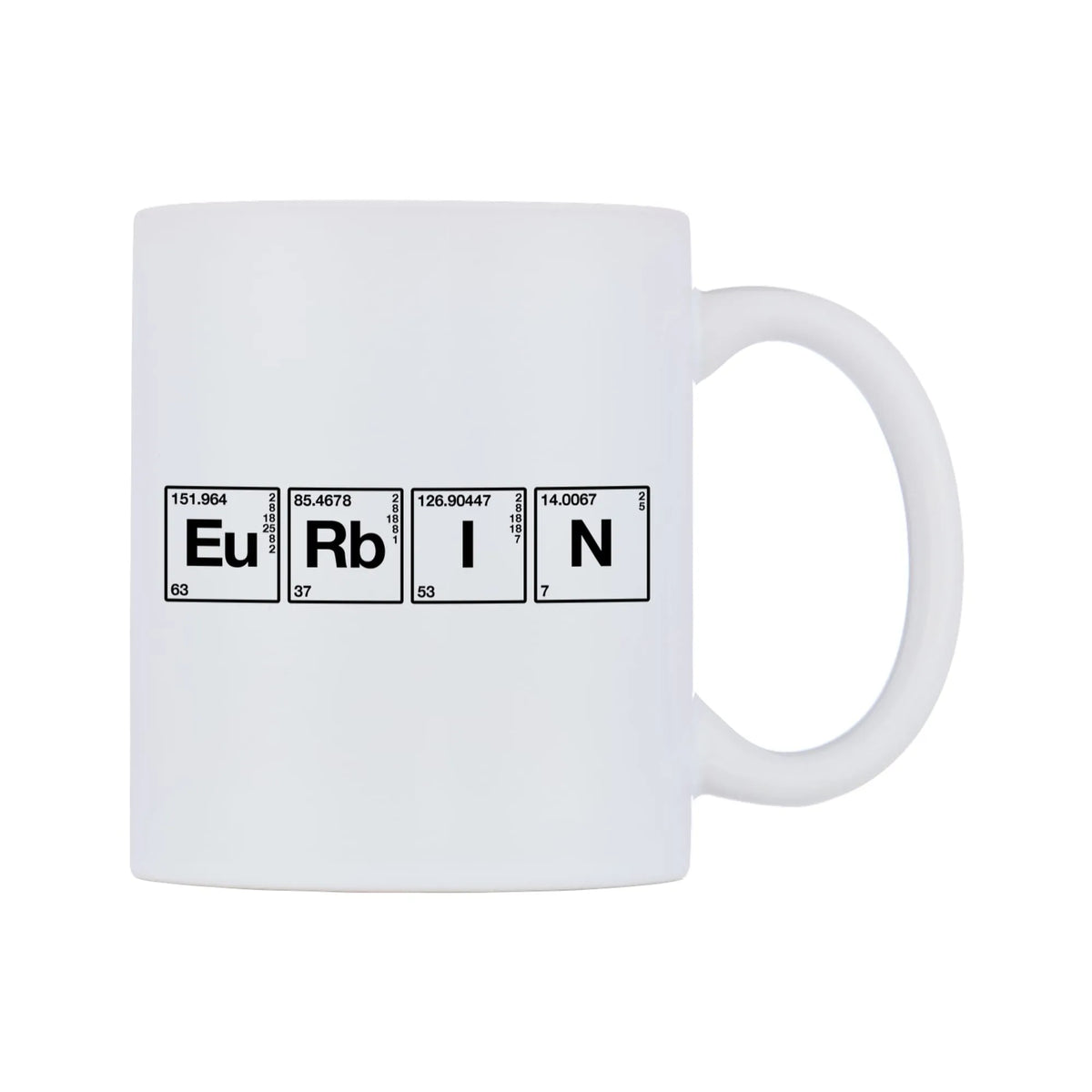Erin - Chemistry Themed Mug — mug, left side, on a white background