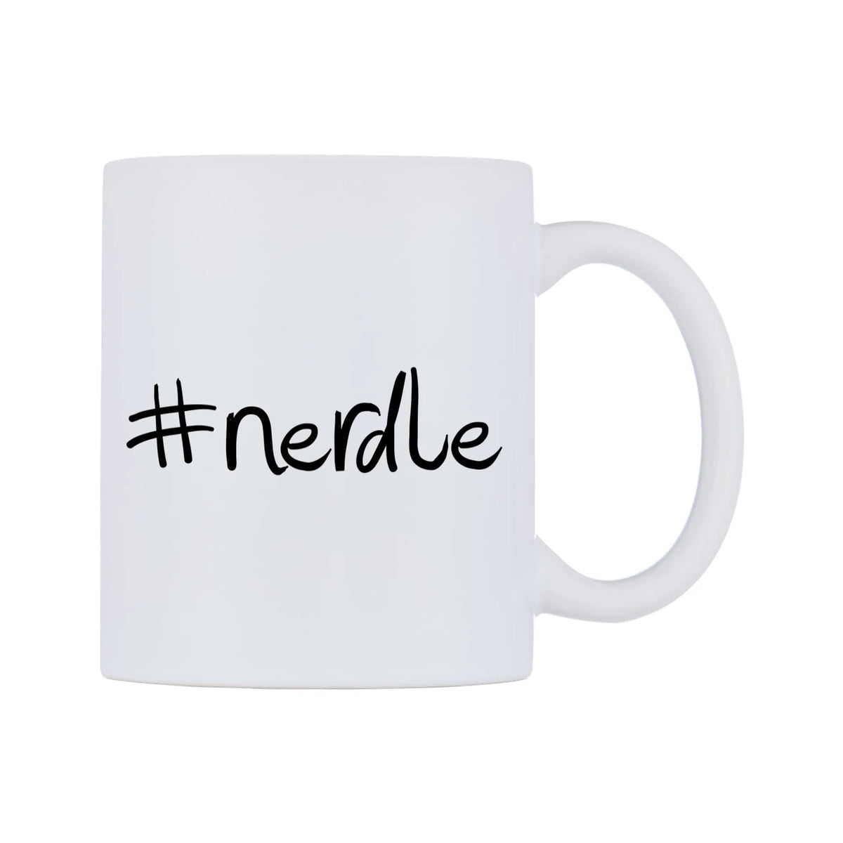 nerdle Mug — mug, left side, on a white background