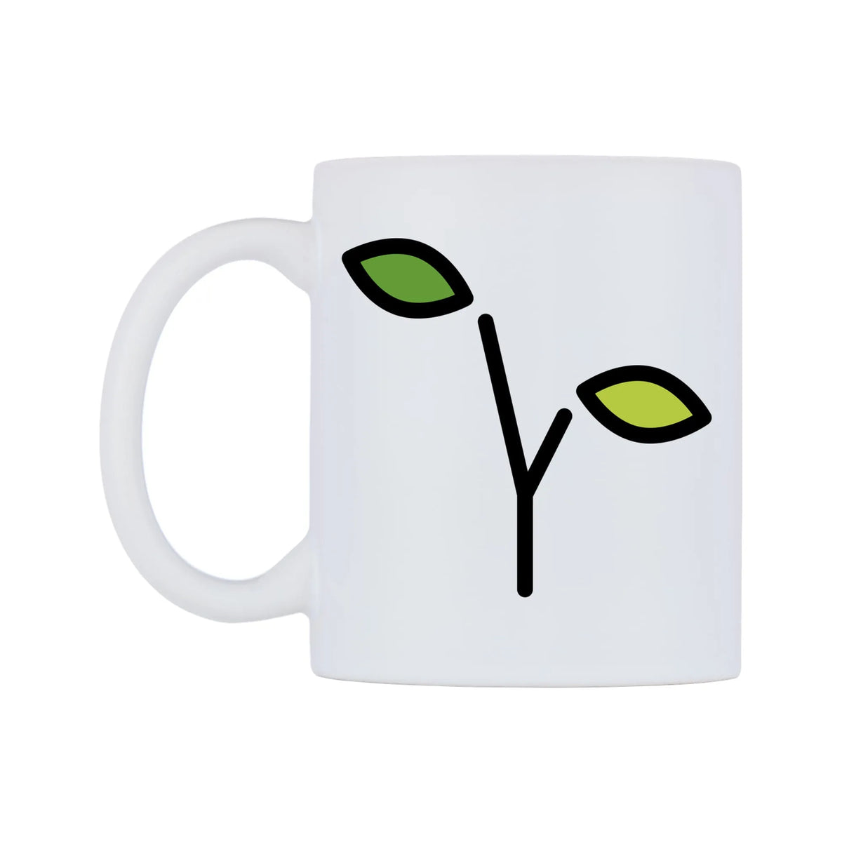 Seedling Emoji Mug — mug, right side, on a white background