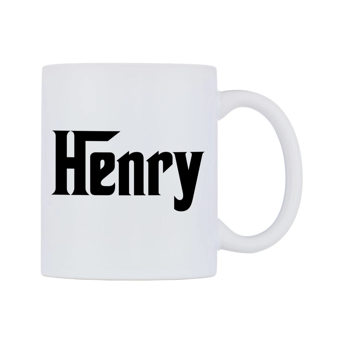 Henry - Godfather Themed Mug — white 11oz gloss mug, left side, on a white background