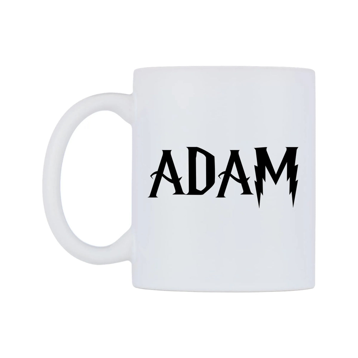 Adam - Wizard Themed Mug — white 11oz gloss mug, right side, on a white background