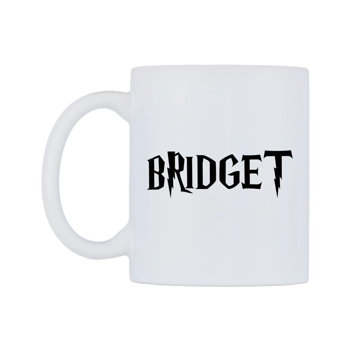 Bridget - Wizard Themed Mug — white 11oz gloss mug, right side, on a white background