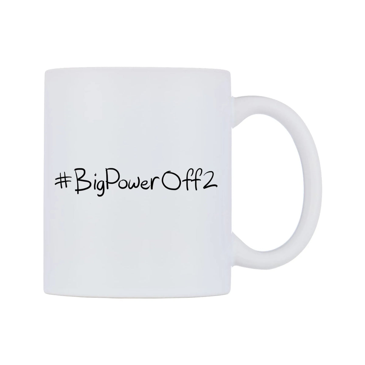 BigPowerOff2 Mug — mug, left side, on a white background