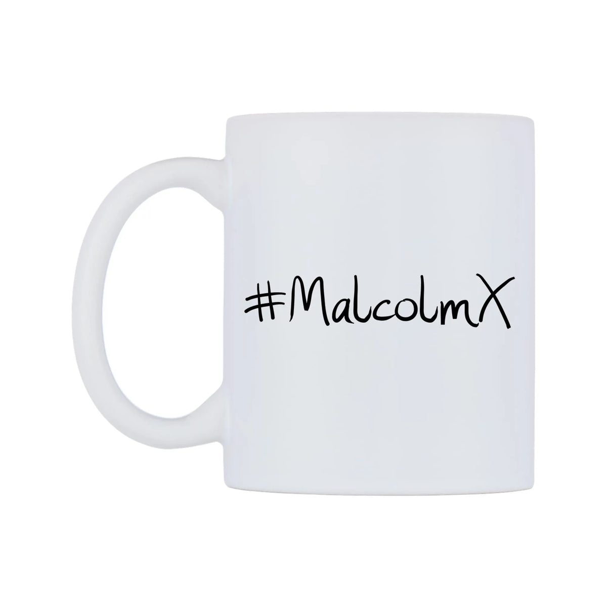 MalcolmX Mug — mug, right side, on a white background