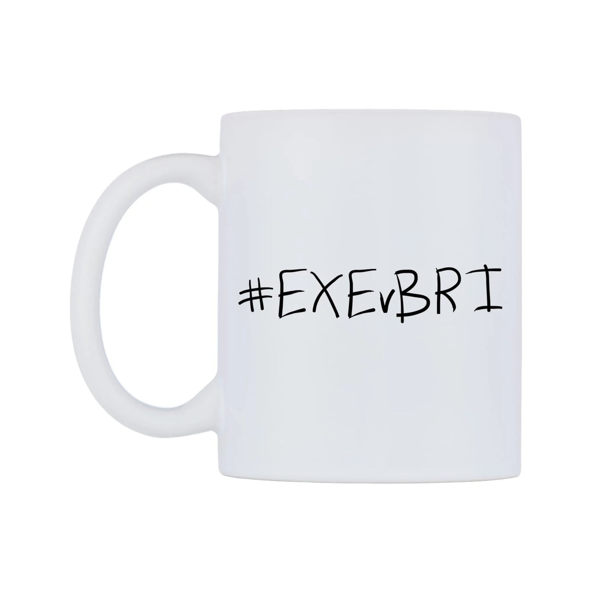 EXEvBRI Mug — mug, right side, on a white background