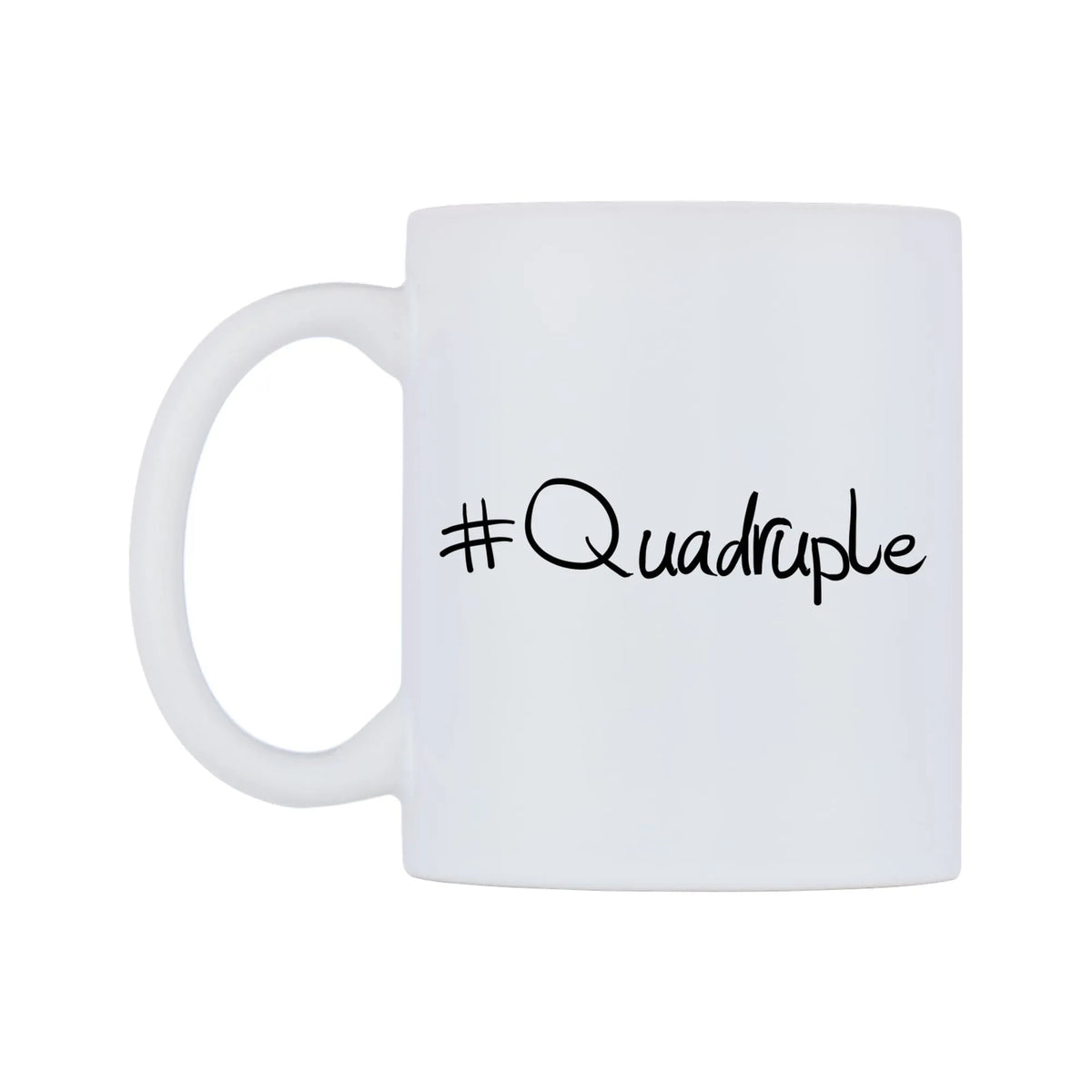 Quadruple Mug — mug, right side, on a white background