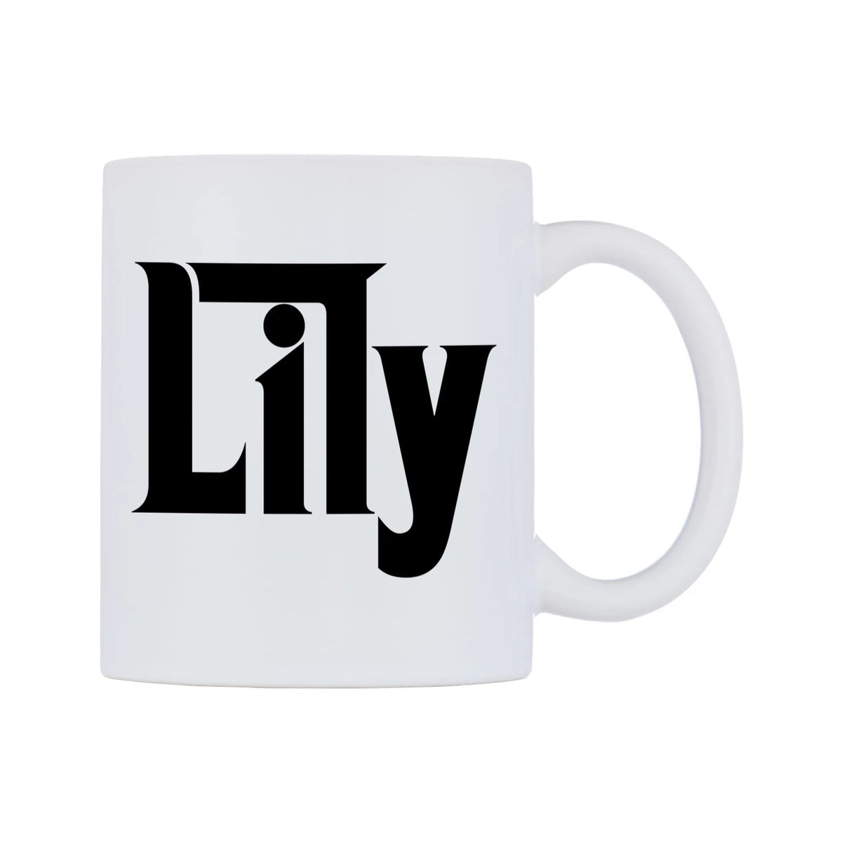 Lily - Godfather Themed Mug — white 11oz gloss mug, left side, on a white background