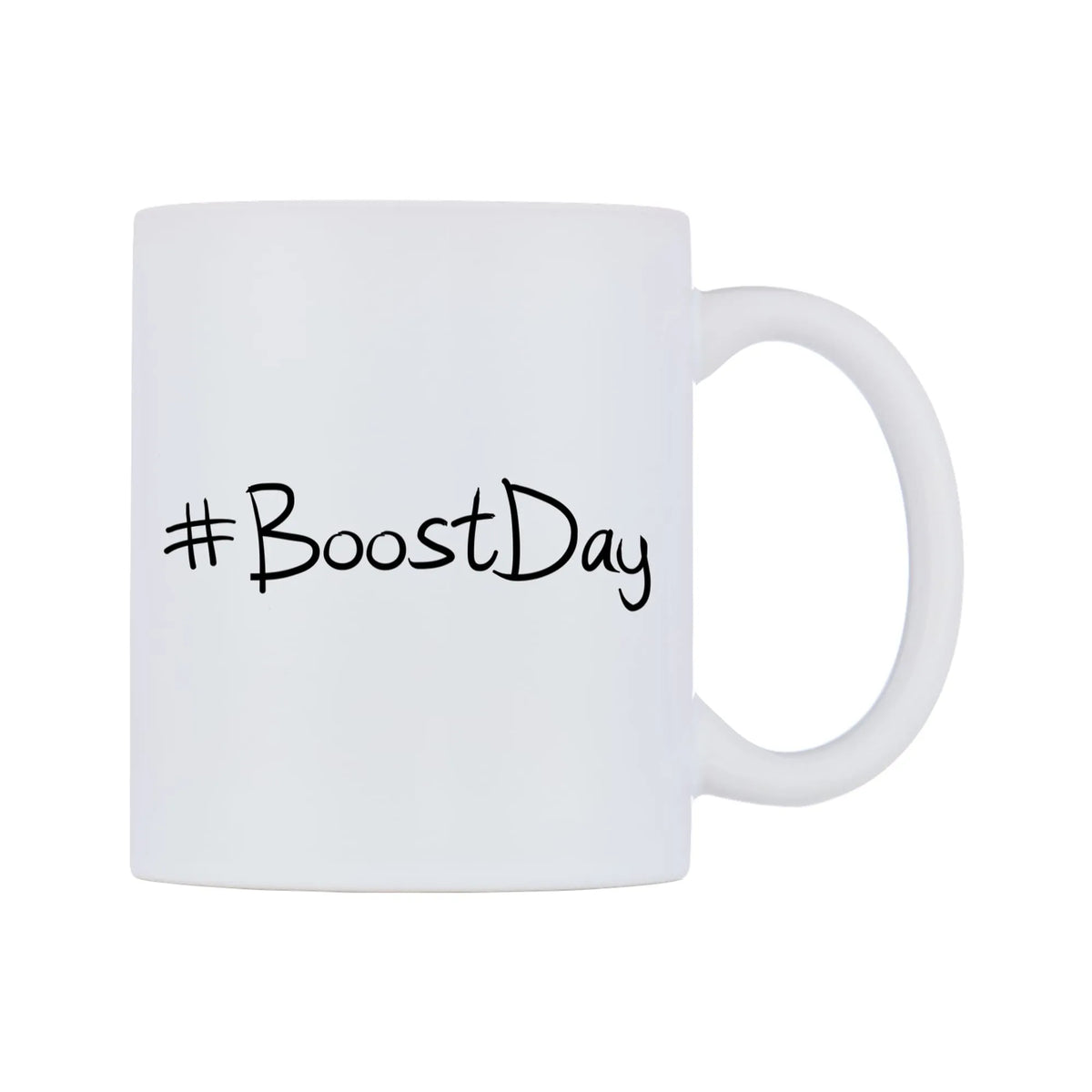 BoostDay Mug — mug, left side, on a white background