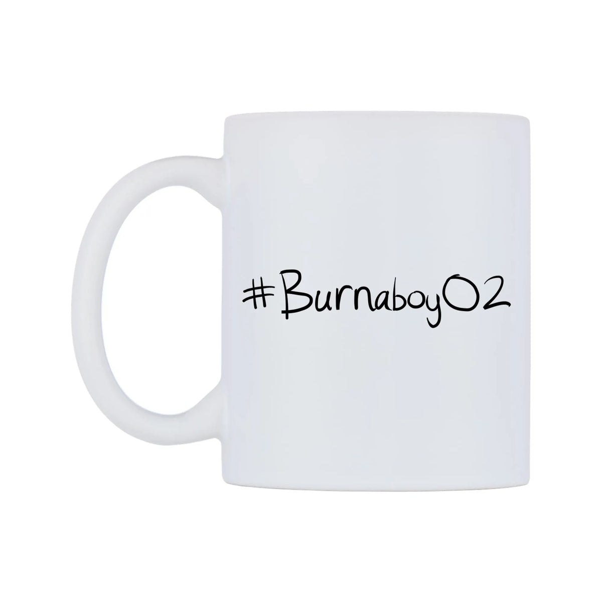 BurnaboyO2 Mug — mug, right side, on a white background