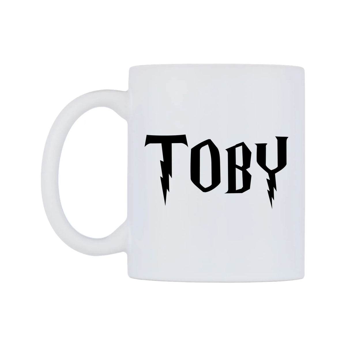 Toby - Wizard Themed Mug — white 11oz gloss mug, right side, on a white background