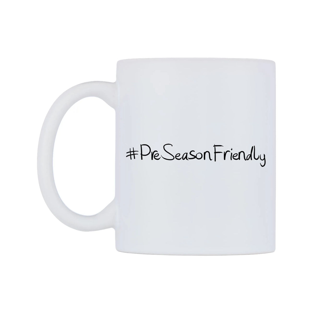 PreSeasonFriendly Mug — mug, right side, on a white background