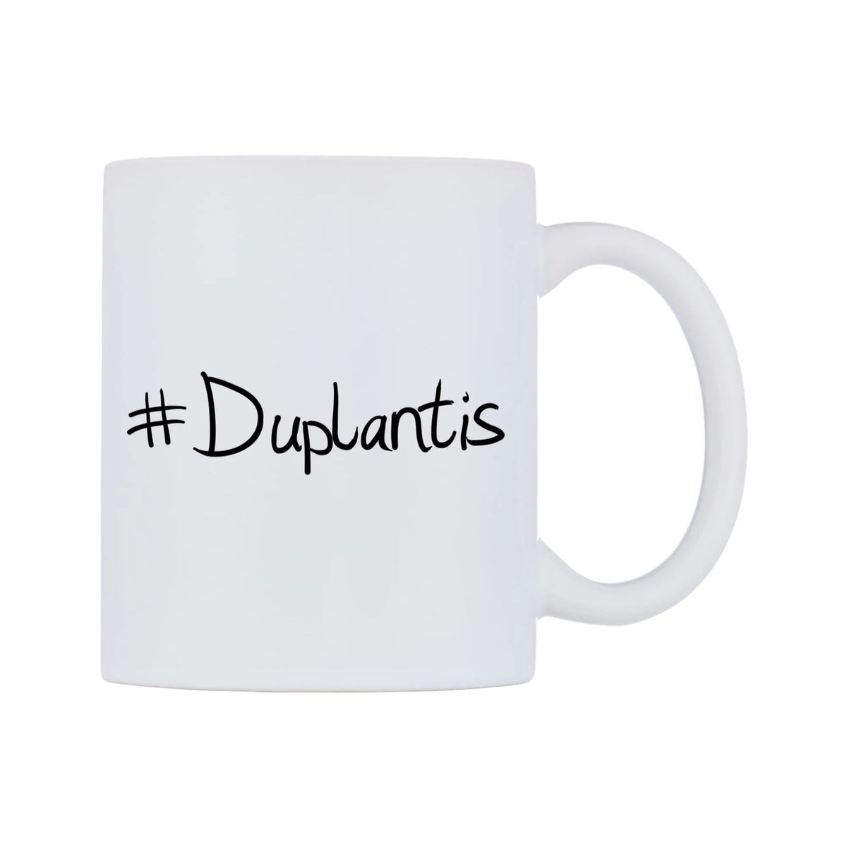 Duplantis Mug — mug, left side, on a white background