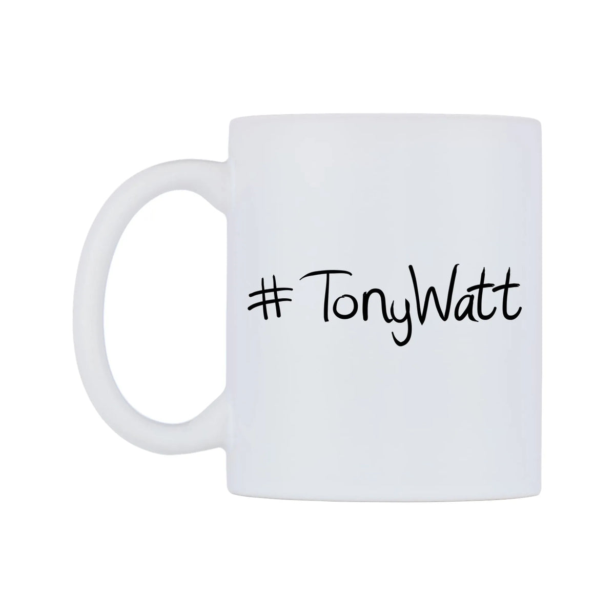 TonyWatt Mug — mug, right side, on a white background