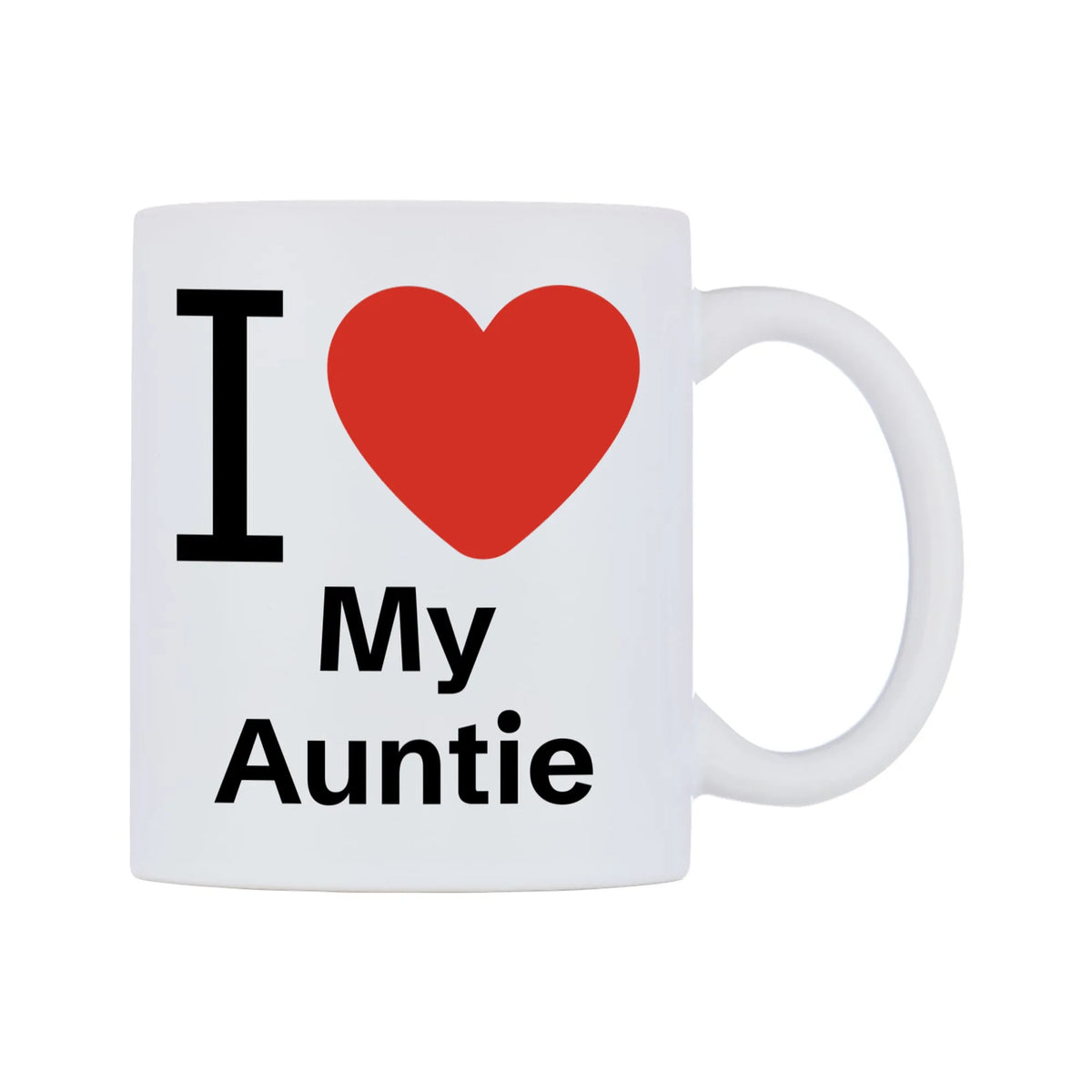 I Love My Auntie Mug — mug, left side, on a white background