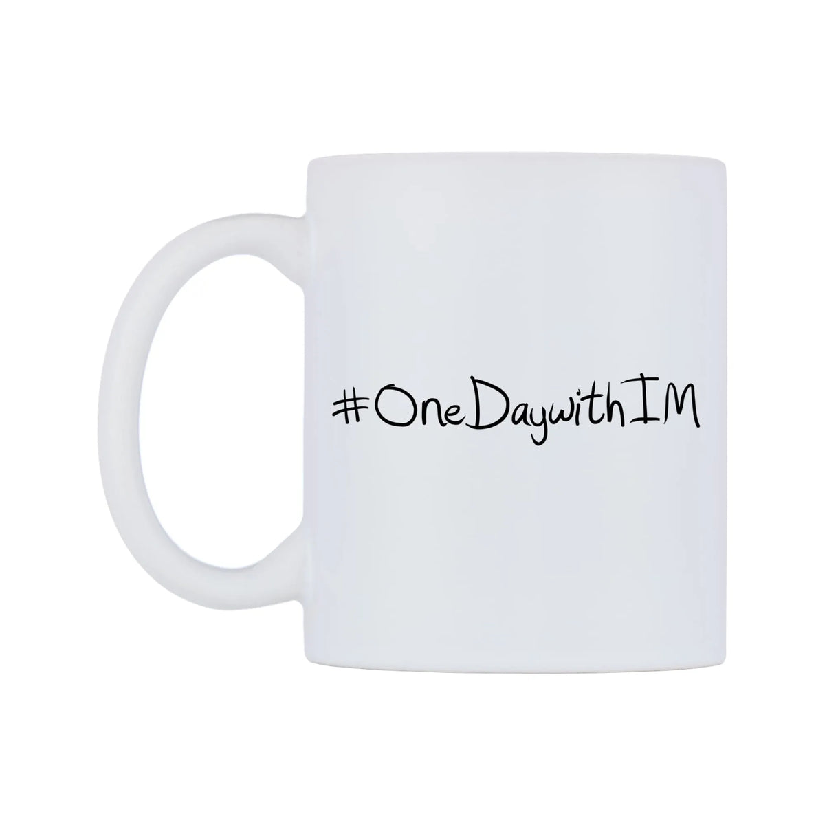 OneDaywithIM Mug — mug, right side, on a white background