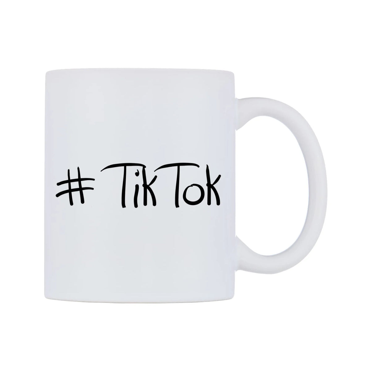TikTok Mug — mug, left side, on a white background