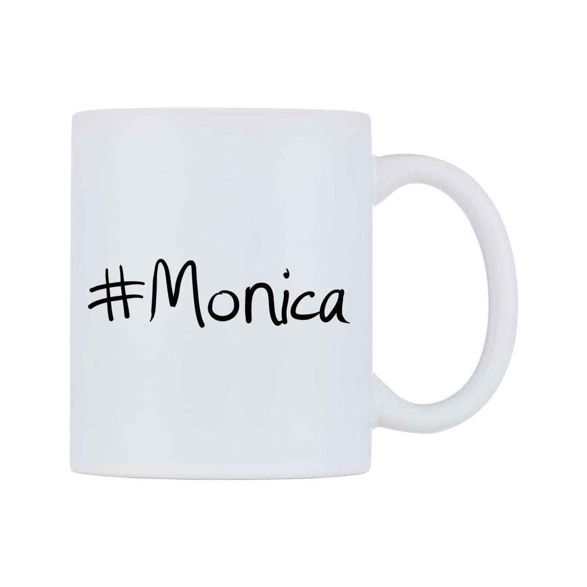 Monica Mug — mug, left side, on a white background