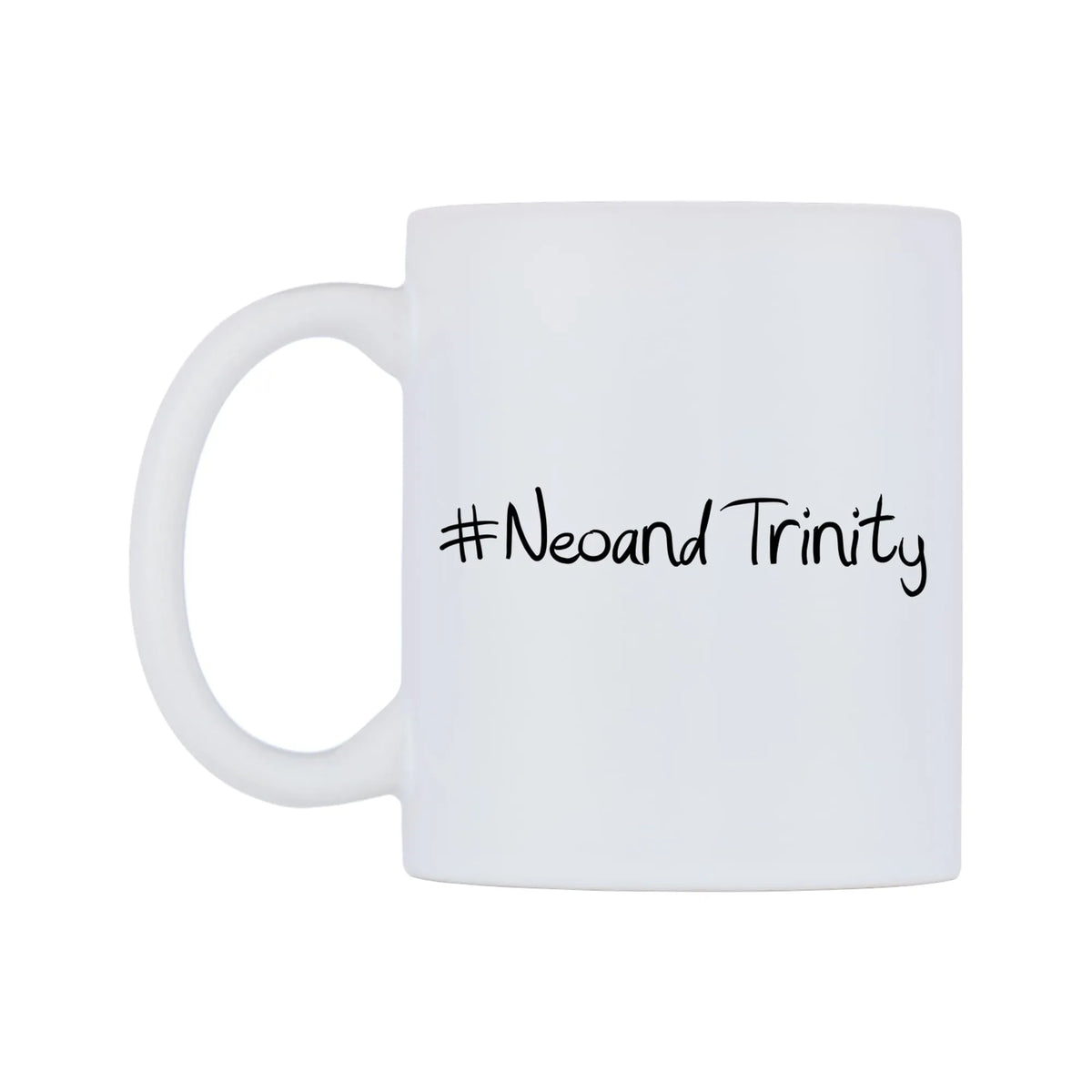 NeoandTrinity Mug — mug, right side, on a white background