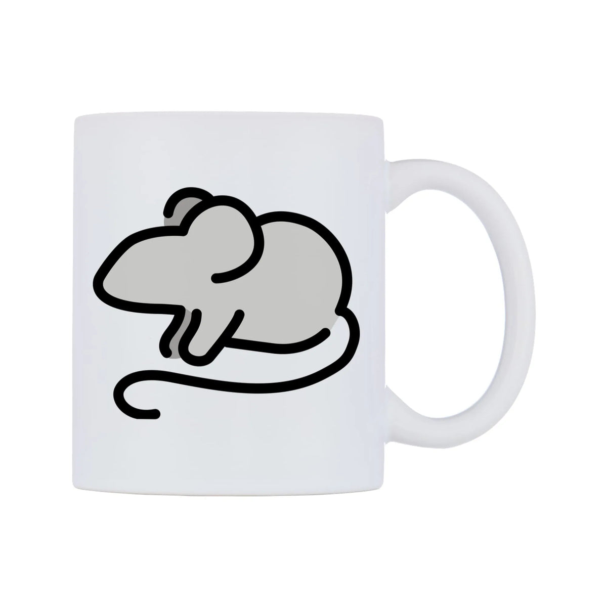 Mouse Emoji Mug — mug, left side, on a white background