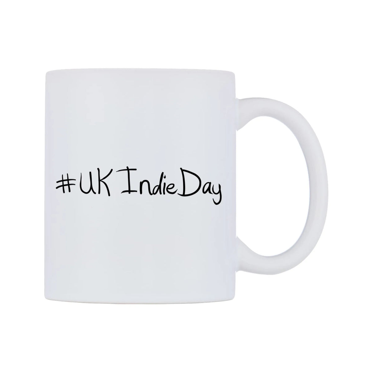 UKIndieDay Mug — mug, left side, on a white background