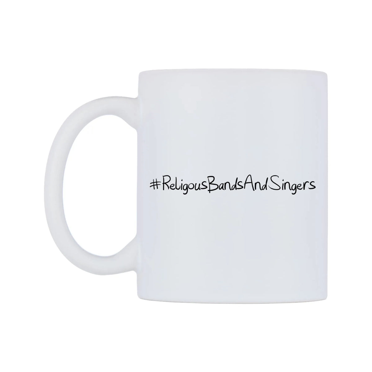 ReligousBandsAndSingers Mug — mug, right side, on a white background