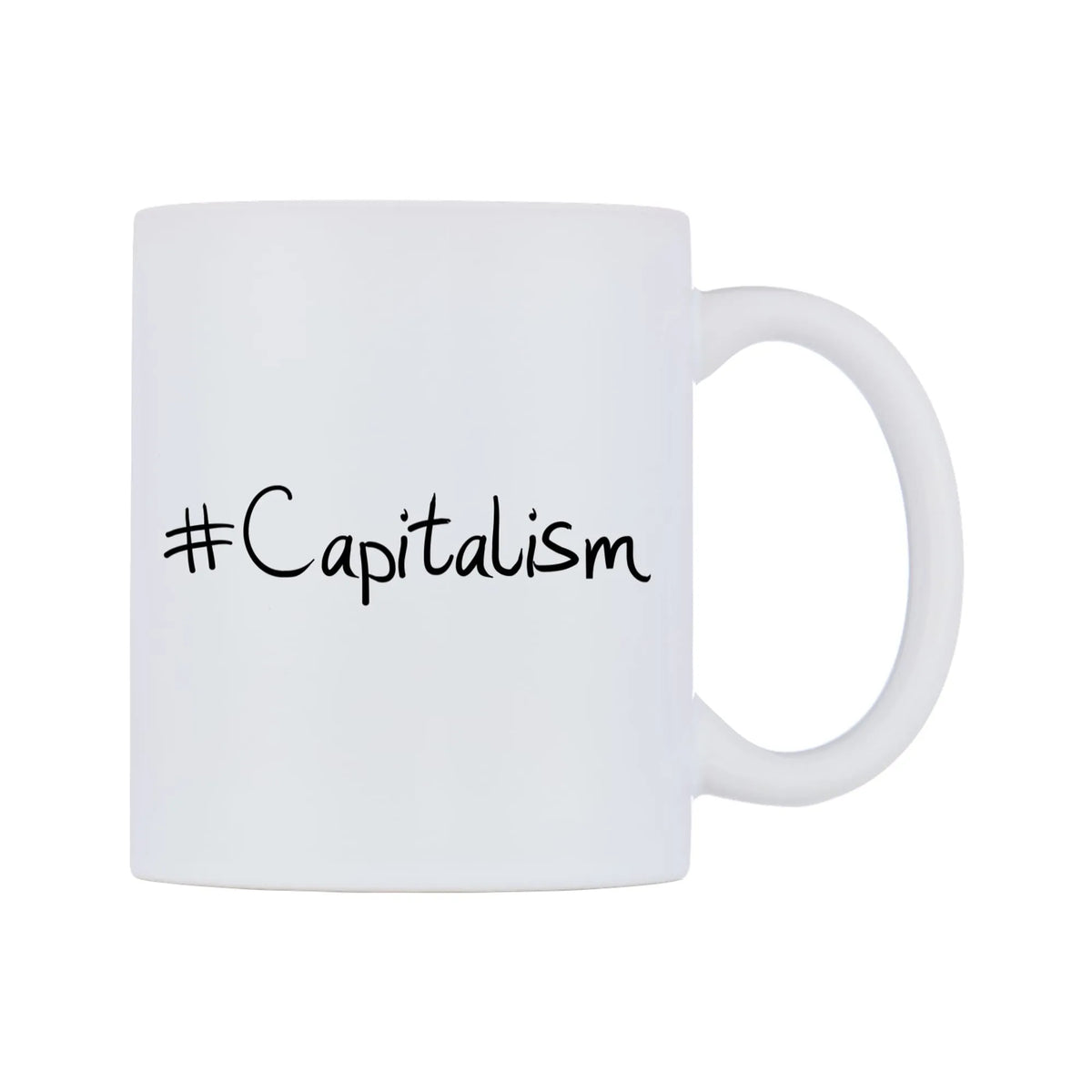 Capitalism Mug — mug, left side, on a white background