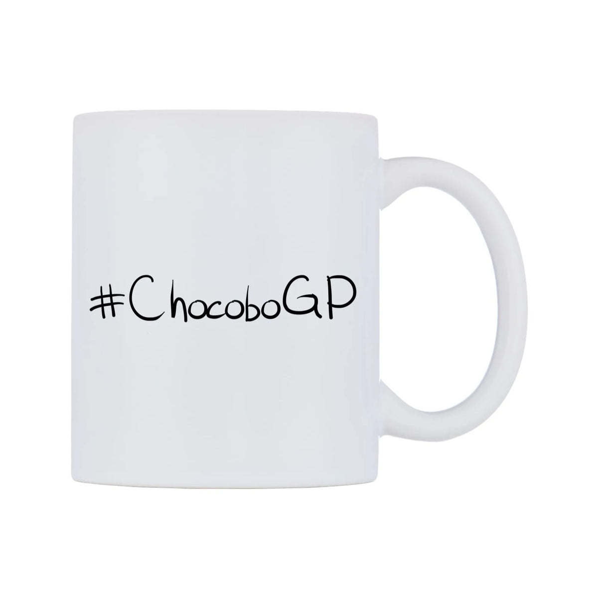 ChocoboGP Mug — mug, left side, on a white background
