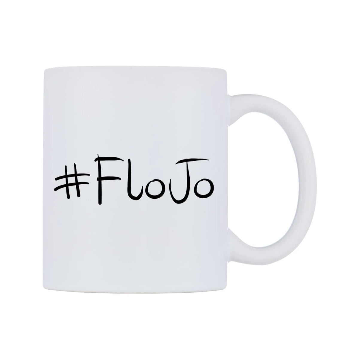 FloJo Mug — mug, left side, on a white background
