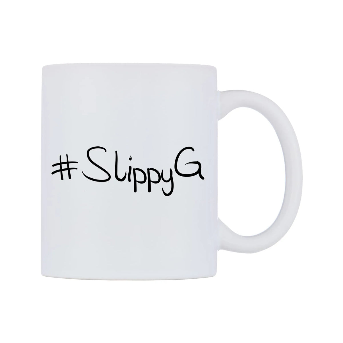 SlippyG Mug — mug, left side, on a white background