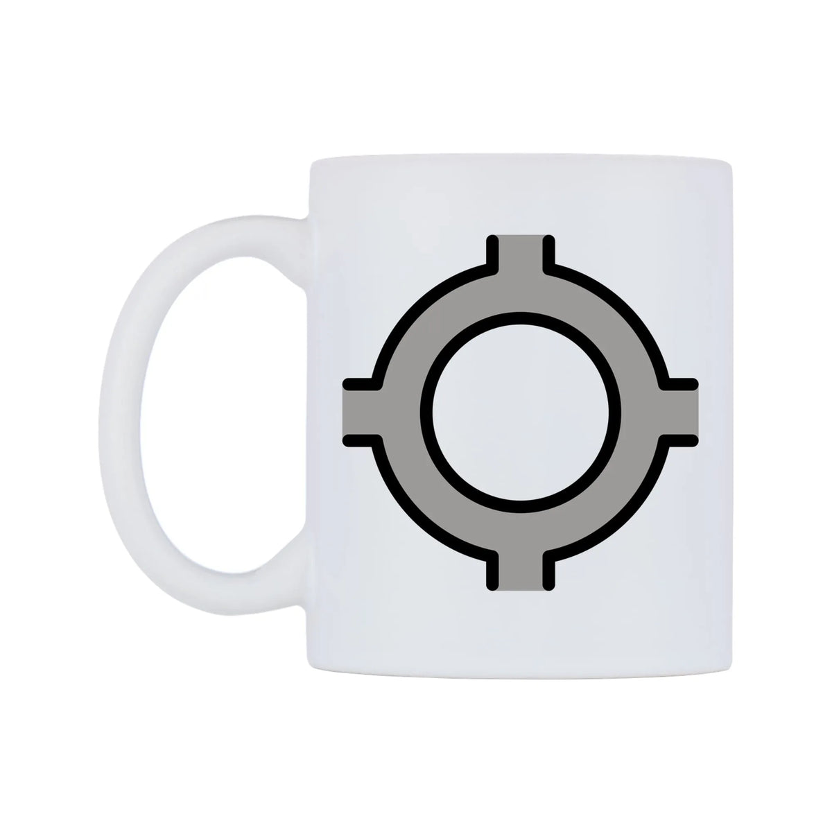 GPS Emoji Mug — mug, right side, on a white background