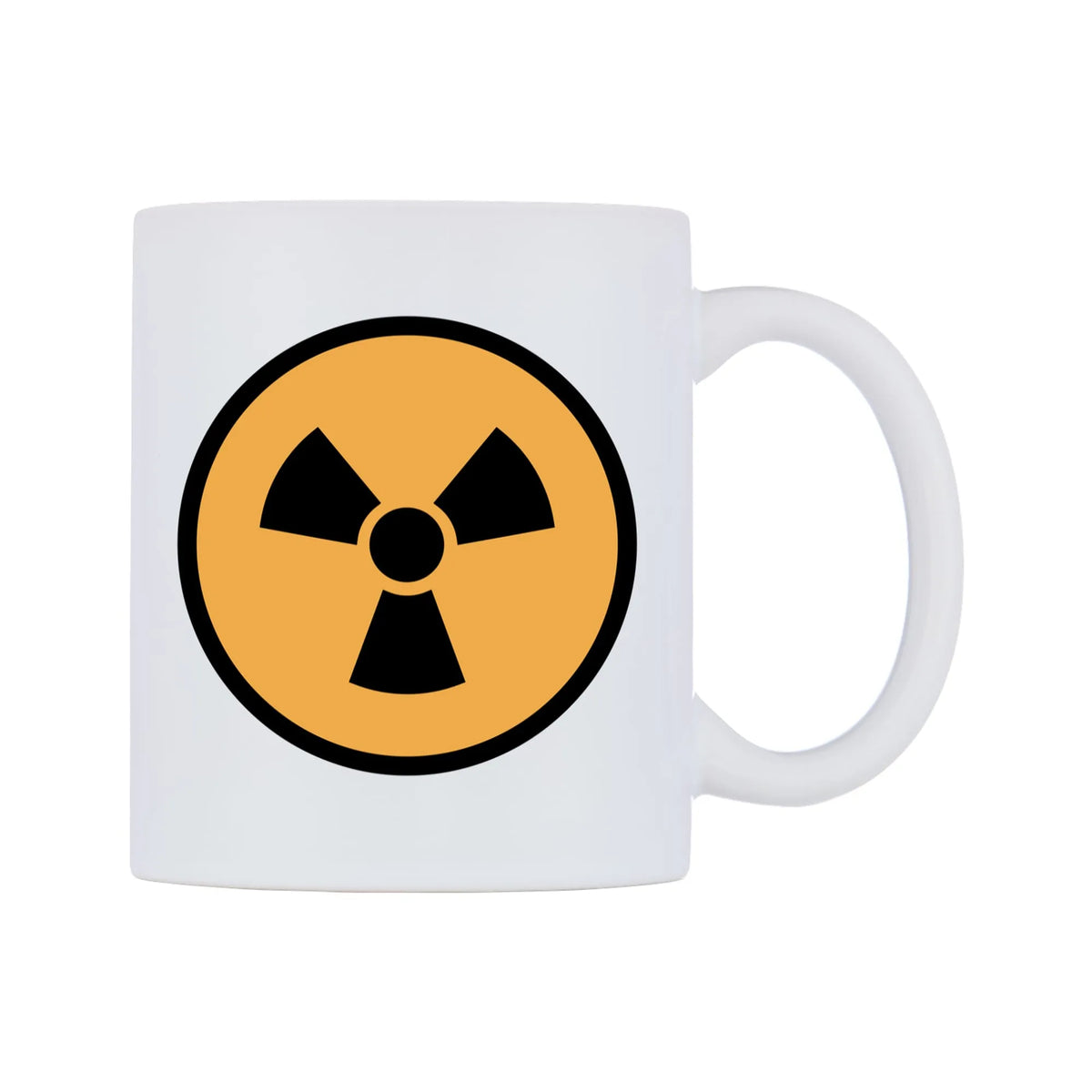 Radioactive Emoji Mug — mug, left side, on a white background